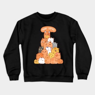 Catmas Xmas Tree Crewneck Sweatshirt